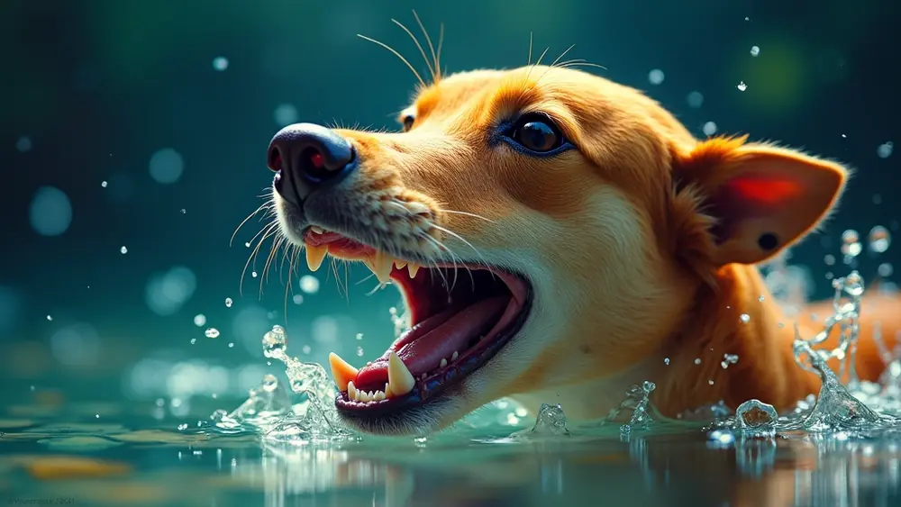 Cachorra de água no Araguaia: dentes afiados e muita ação