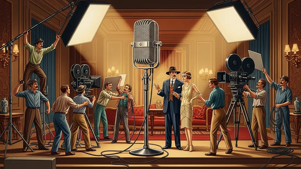 Qual foi o primeiro filme a usar microfone boom para diálogos claros