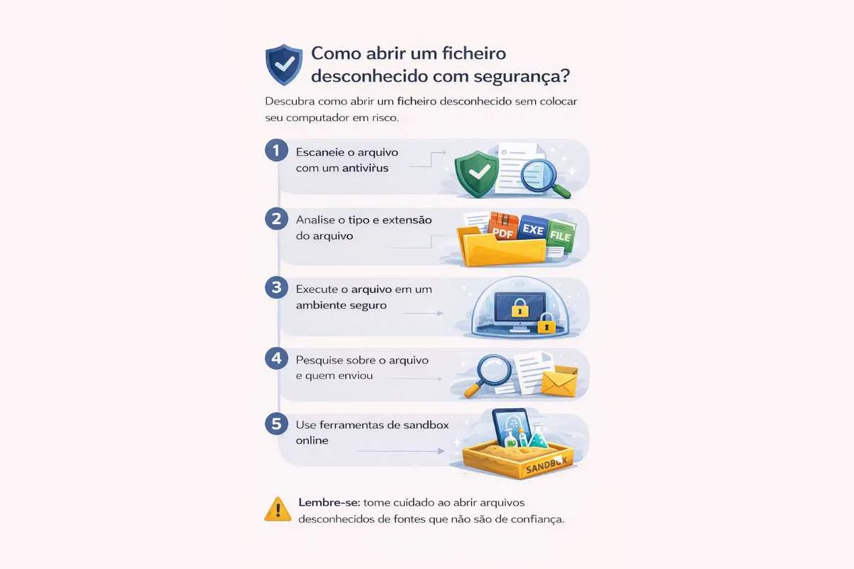 Como abrir um ficheiro desconhecido com segurança sem arriscar o seu computador