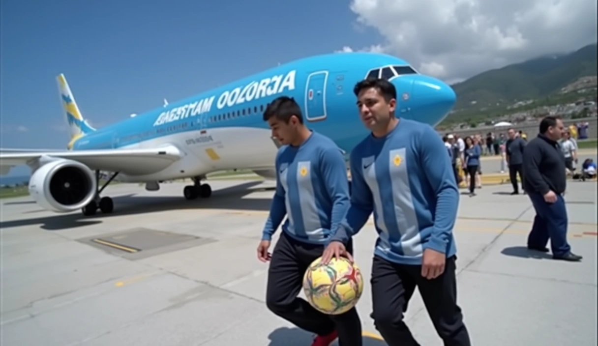 Argentina chega aos EUA para a Copa do Mundo