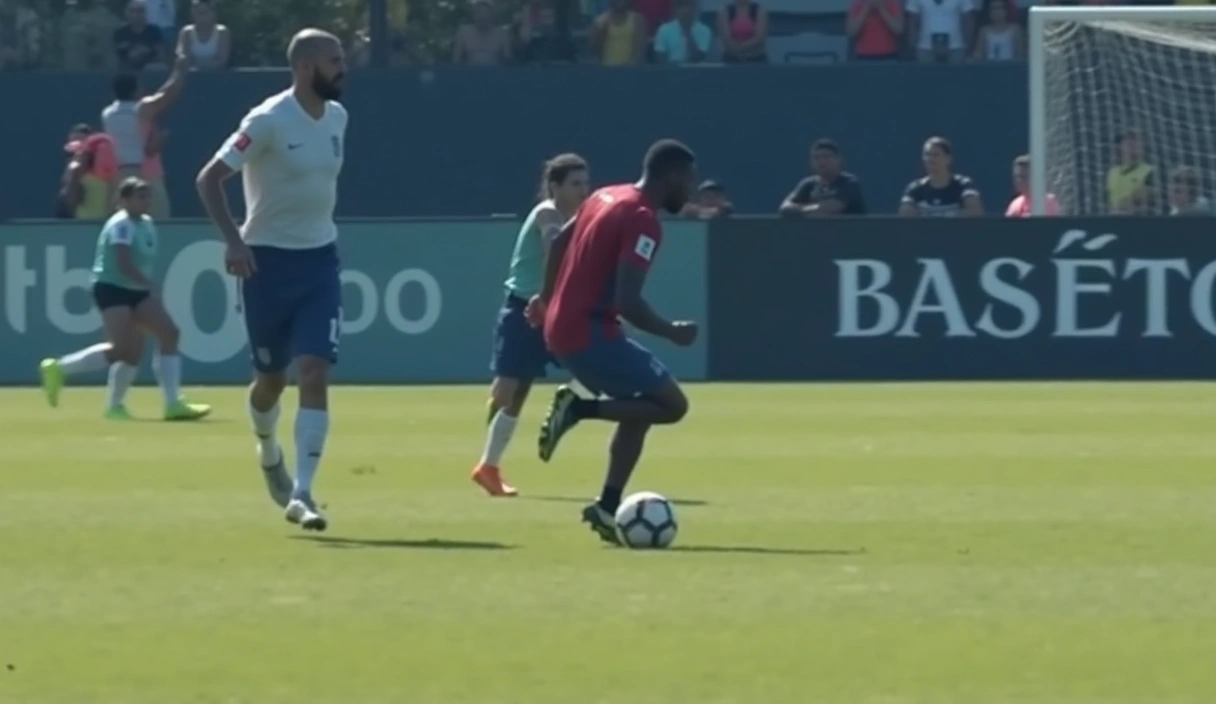 Casemiro atinge Endrick em treino da Seleção
